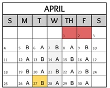 District School Academic Calendar for Orion Jr High for April 2027
