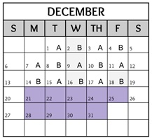 District School Academic Calendar for Orion Jr High for December 2026