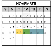 District School Academic Calendar for Orion Jr High for November 2026