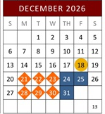 District School Academic Calendar for California Virtual Academy @ Los Angeles for December 2026