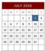 District School Academic Calendar for California Virtual Academy @ Los Angeles for July 2026