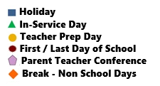 District School Academic Calendar Legend for California Virtual Academy @ Los Angeles