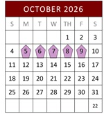 District School Academic Calendar for California Virtual Academy @ Los Angeles for October 2026