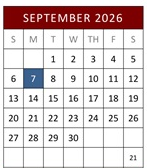 District School Academic Calendar for California Virtual Academy @ Los Angeles for September 2026