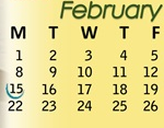 District School Academic Calendar for Valley Elementary for February 2027