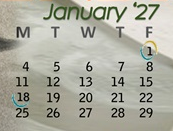 District School Academic Calendar for Valley Elementary for January 2027