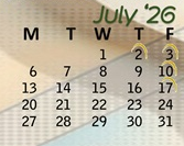 District School Academic Calendar for Valley Elementary for July 2026