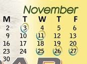 District School Academic Calendar for Valley Elementary for November 2026