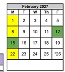 District School Academic Calendar for Coppin (carlin C.) Elementary for February 2027
