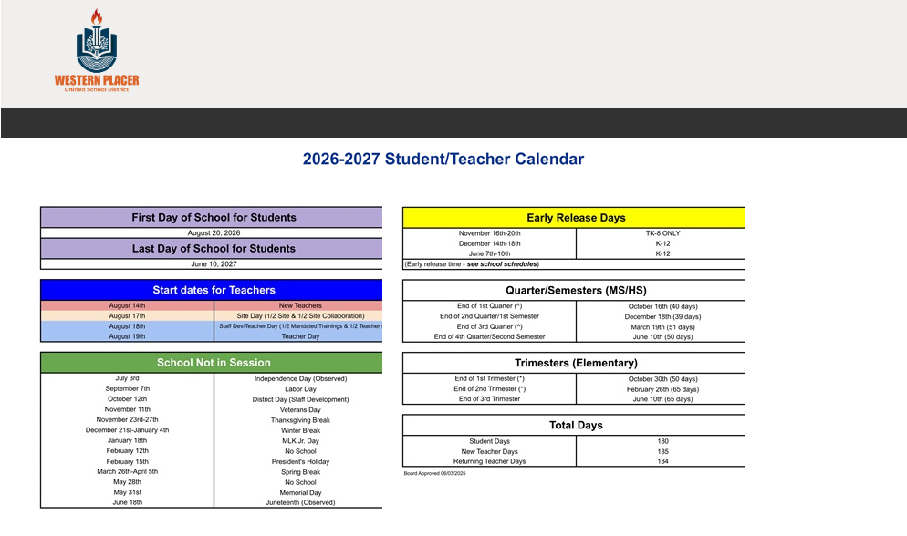 District School Academic Calendar Key for Coppin (carlin C.) Elementary