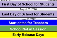 District School Academic Calendar Legend for Coppin (carlin C.) Elementary