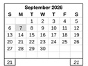 District School Academic Calendar for Edwards (katherine) Middle for September 2026