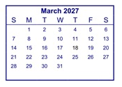 District School Academic Calendar for Golden Valley High for March 2027