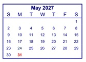 District School Academic Calendar for Golden Valley High for May 2027