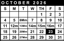 District School Academic Calendar for La Vida Charter for October 2026