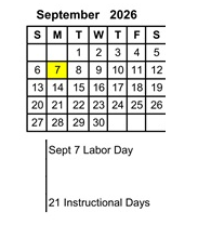 District School Academic Calendar for Stoner Creek Elementary School for September 2026