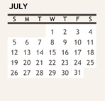 District School Academic Calendar for Freeman Elementary for July 2026