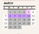 District School Academic Calendar for Freeman Elementary for March 2027
