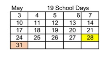 District School Academic Calendar for Ahwahnee High for May 2027