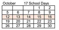 District School Academic Calendar for Ahwahnee High for October 2026