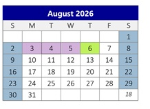 District School Academic Calendar for Calimesa Elementary for August 2026