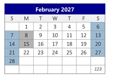 District School Academic Calendar for Calimesa Elementary for February 2027