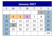 District School Academic Calendar for Calimesa Elementary for January 2027