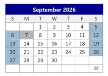 District School Academic Calendar for Calimesa Elementary for September 2026