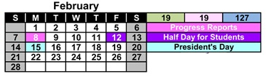 District School Academic Calendar for Zuni Intermediate for February 2027
