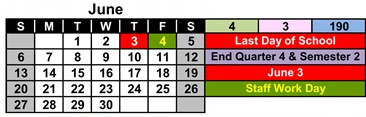 District School Academic Calendar for Zuni Intermediate for June 2027