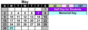 District School Academic Calendar for Zuni Intermediate for May 2027