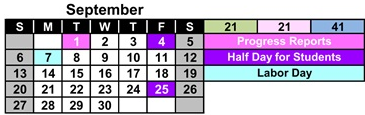 District School Academic Calendar for Zuni Intermediate for September 2026